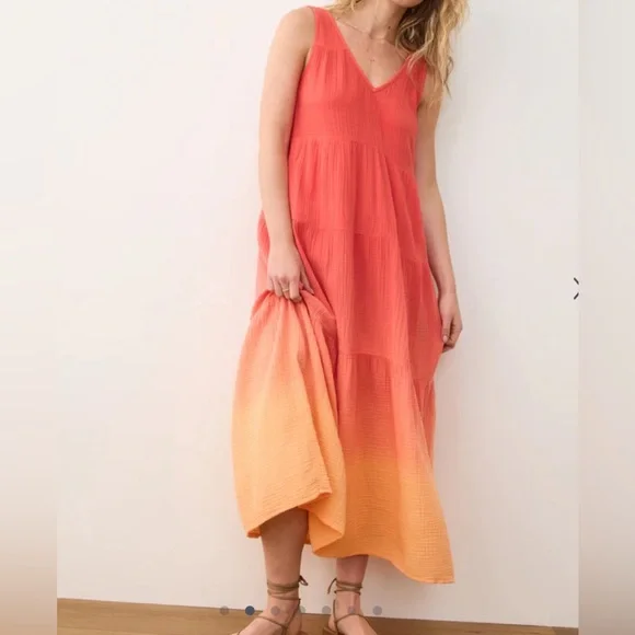 Marine Layer Corinne Sleeveless Double Cloth Cotton Maxi Dress - Picture 5 of 16